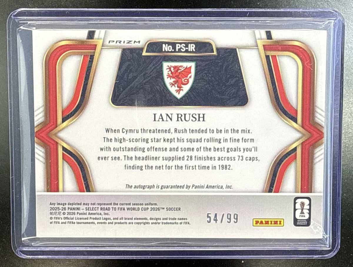 Ian Rush Panini Select Road to FIFA World Cup 2025-26 Purple /99 Auto Cymru