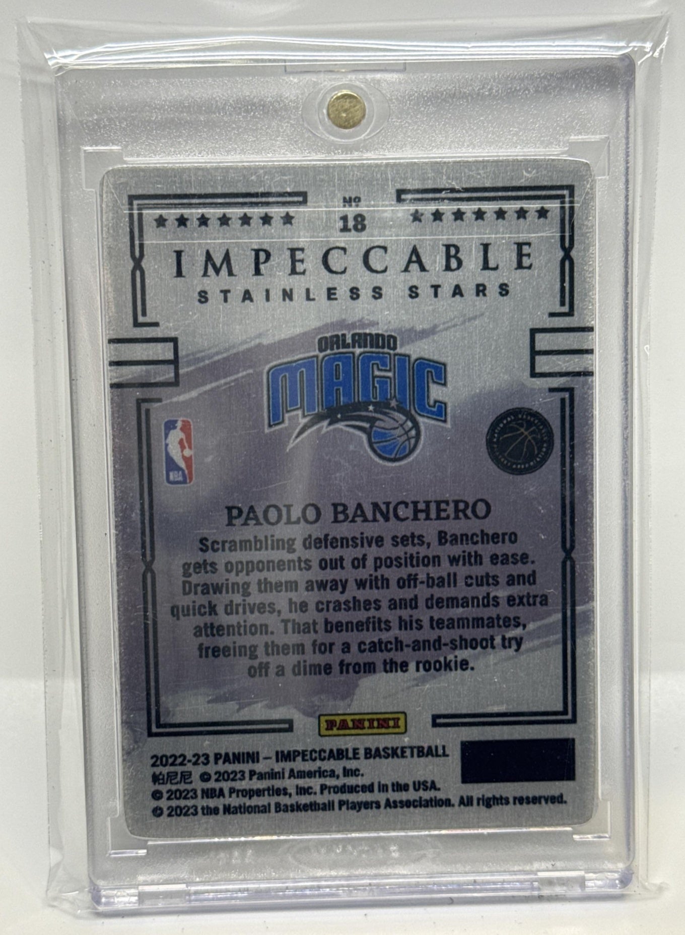 Paolo Banchero Panini Impeccable 2022-23 Asia Red RC Orlando Magic