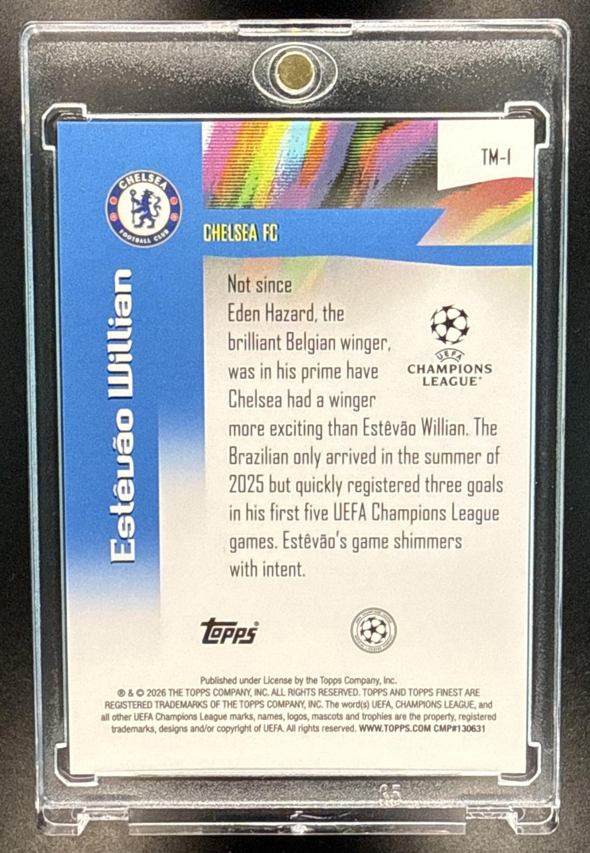 Estevao Willian Topps Finest UEFA Club Competition 2025-26 The Man RC Chelsea FC