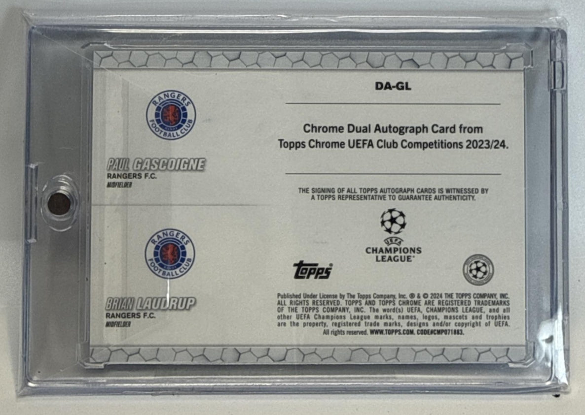 Gascoigne/Laudrup Topps Chrome UCC '23 Dual Auto /99 Rangers FC