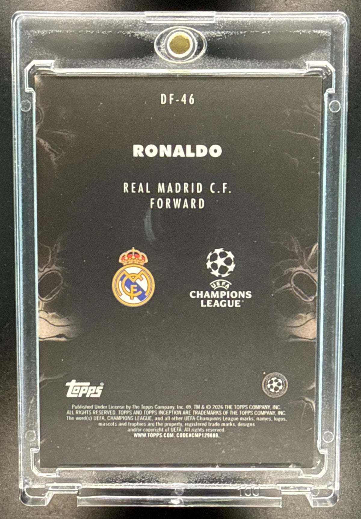 Ronaldo Topps Inception UCC 2025-26 Dark Flow Real Madrid C.F.
