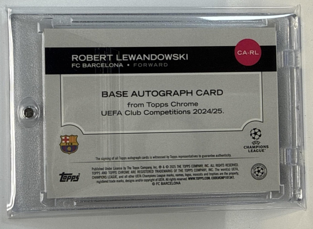 Robert Lewandowski Topps Chrome UCC 2024-25 Black Geometric /10 FC Barcelona
