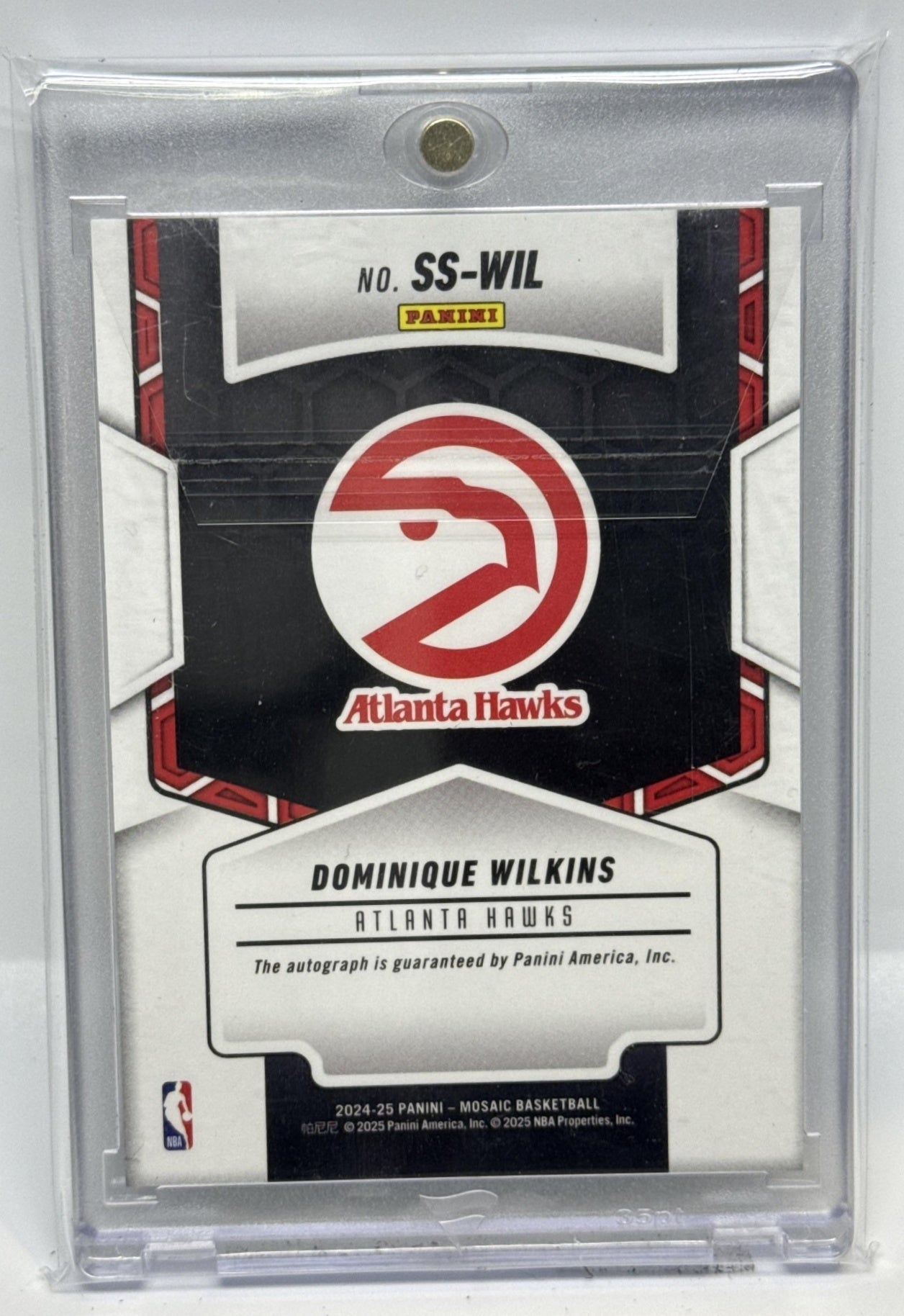 Dominique Wilkins Panini Mosaic 2024-25 Choice Mosaic Auto Atlanta Hawks