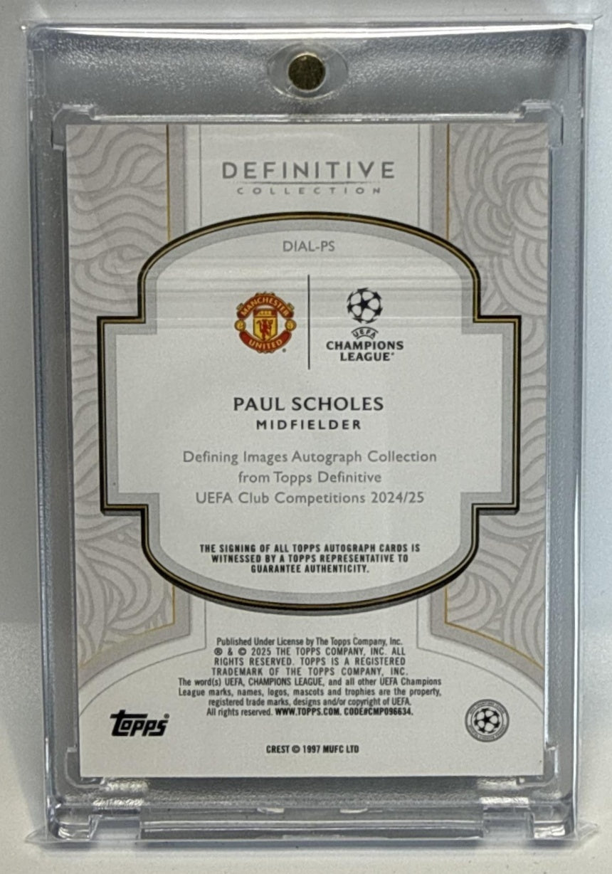 Paul Scholes Topps Definitive Collection UCC 2024-25 Green /10 Manchester United