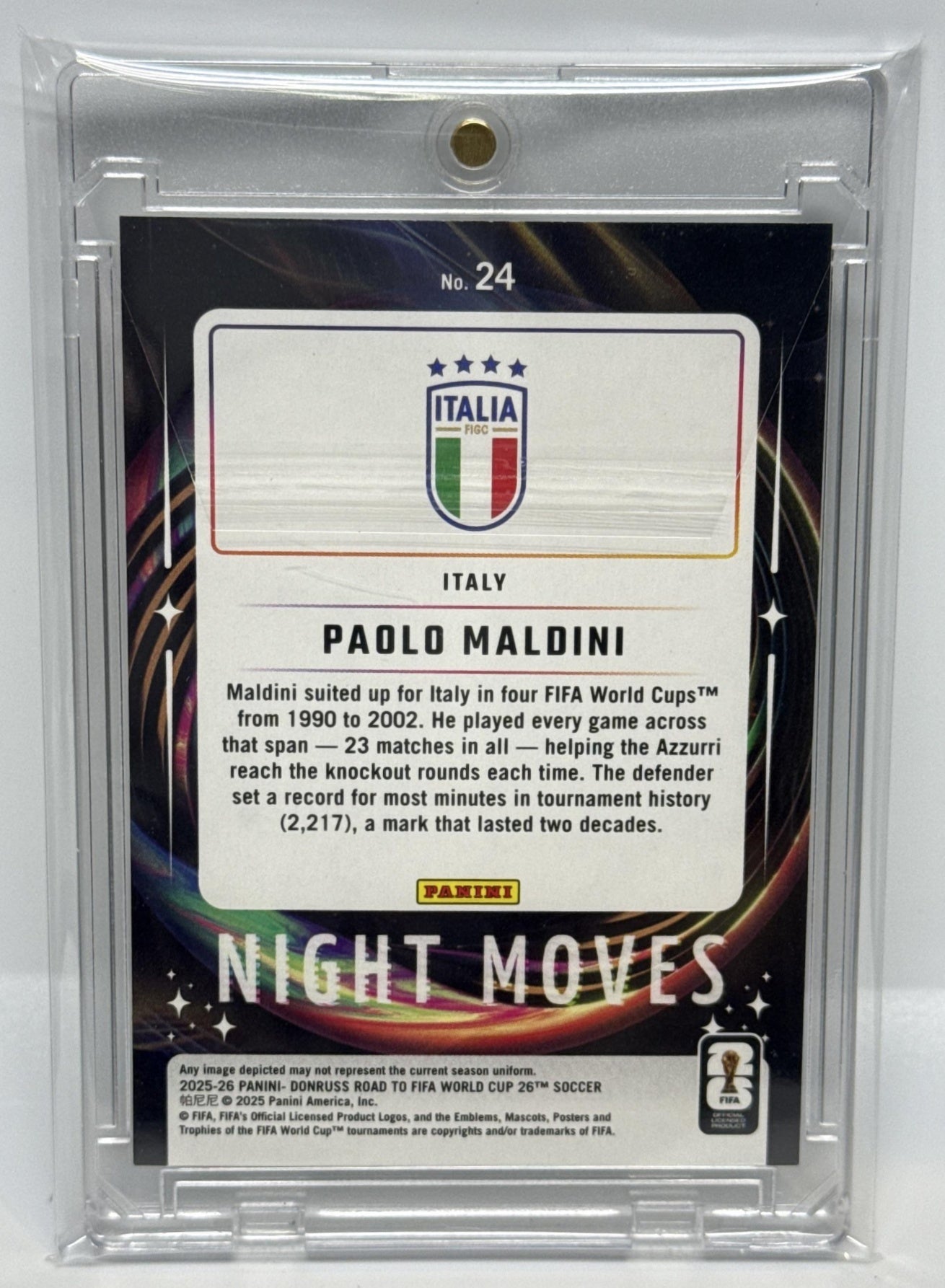 Paolo Maldini Panini Donruss Road to FIFA World Cup 26' 2025-26 Italy