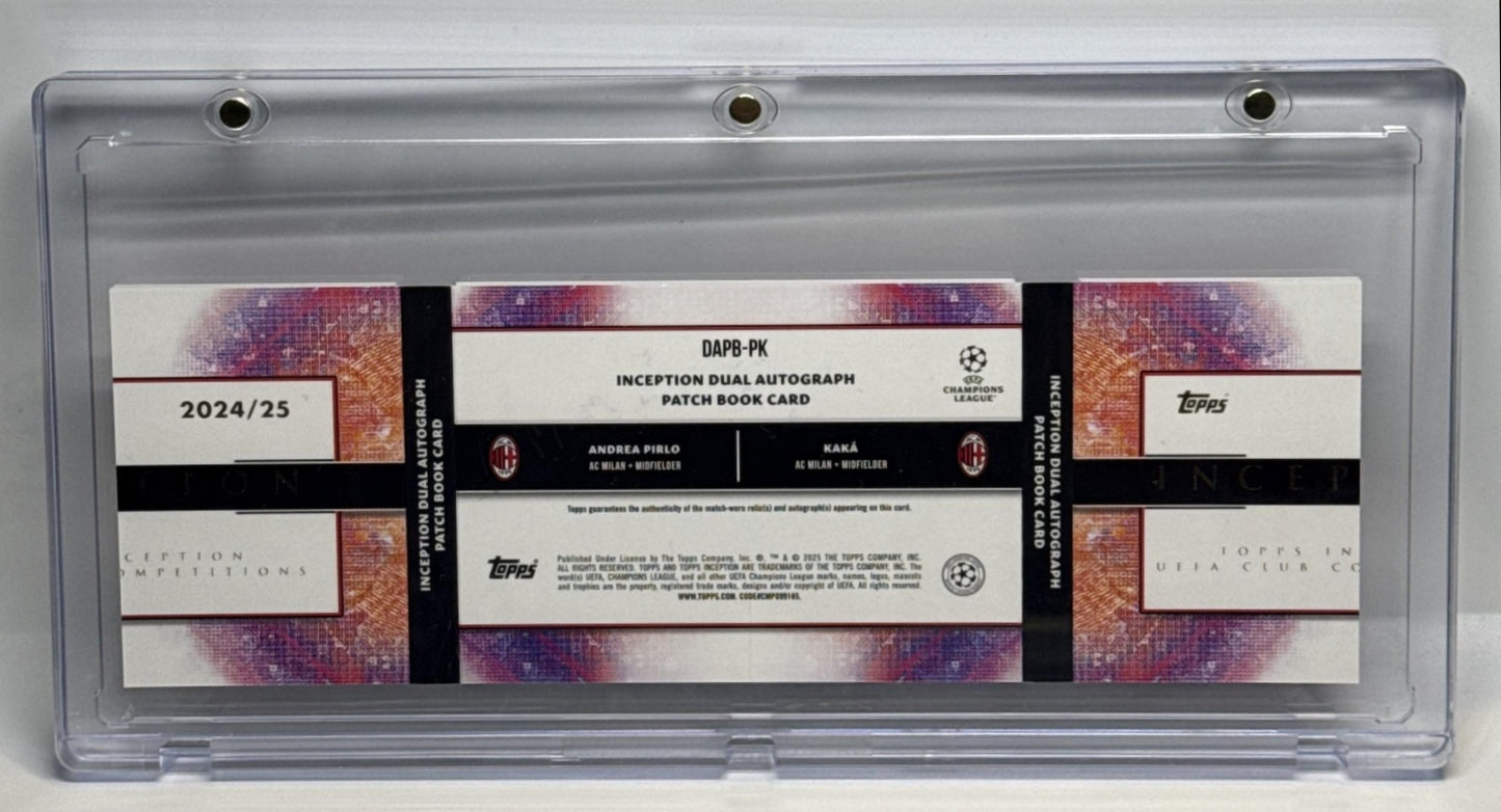 Andrea Pirlo Kaka Topps Inception UCC 2024-25 /10 Auto AC Milan