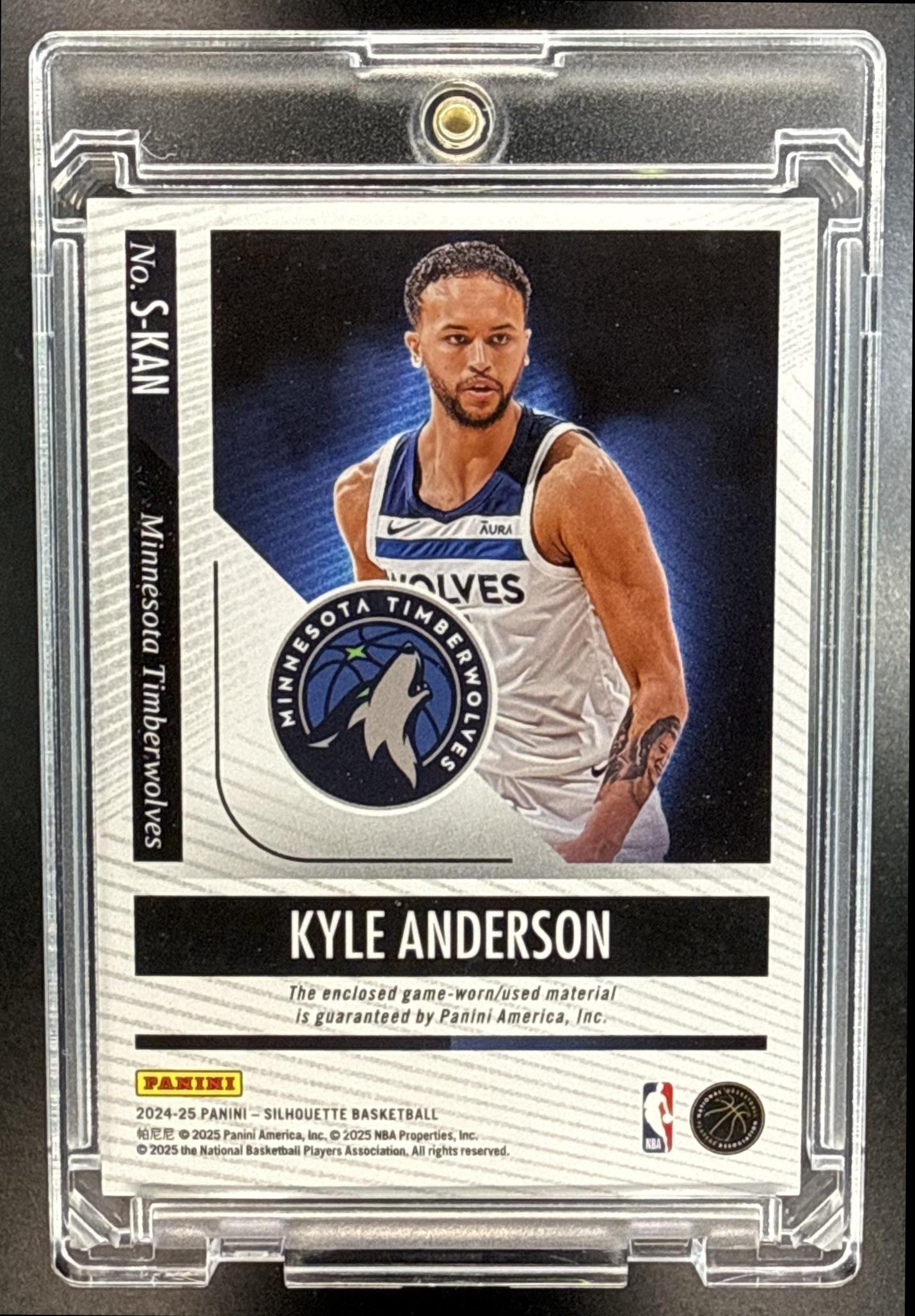 Kyle Anderson Panini Silhouette 2024-25 Holo Gold /10 Minnesota Timberwolves