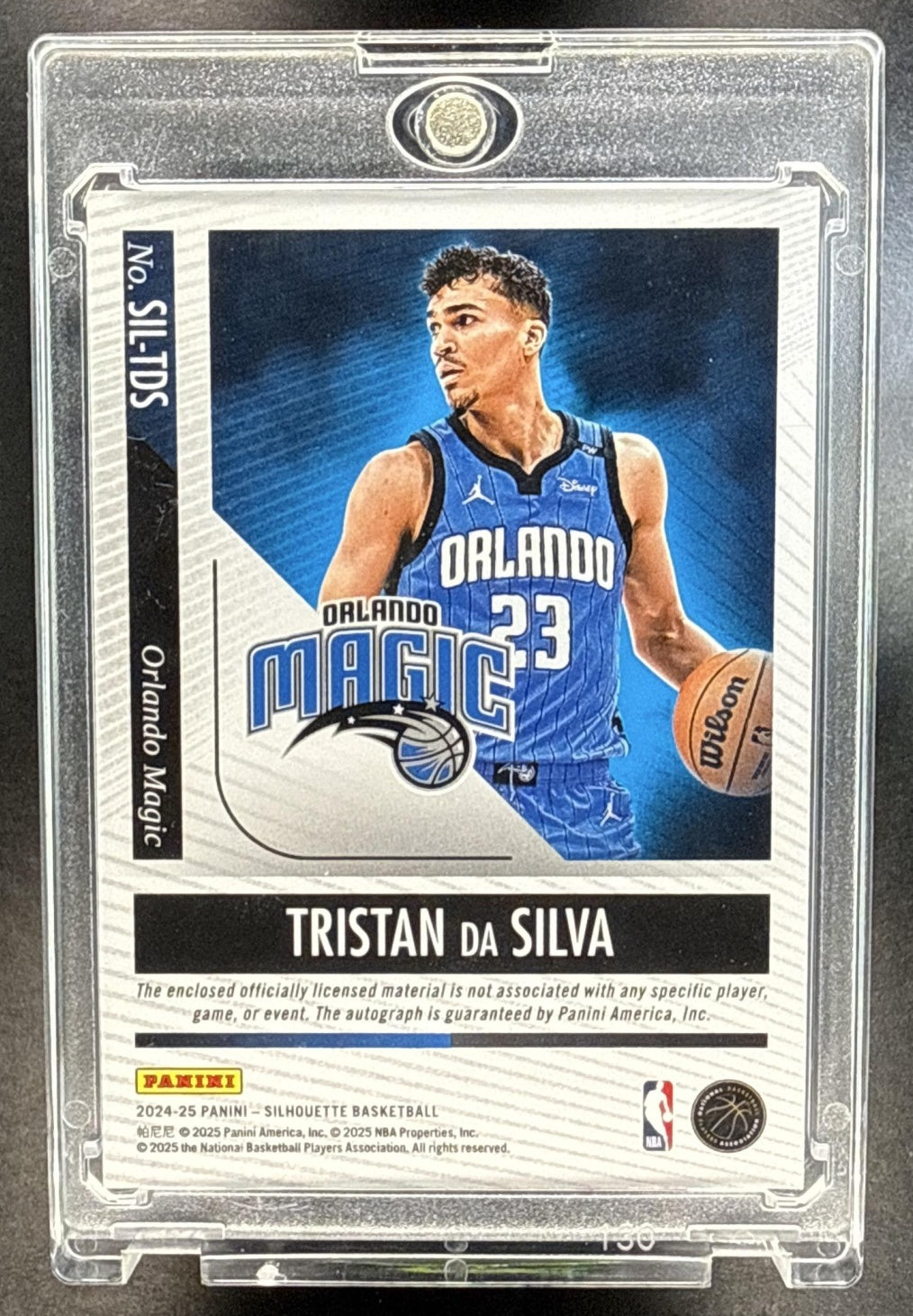 Tristan da Silva Panini Silhouette 2024-25 Auto /99 RC Orlando Magic