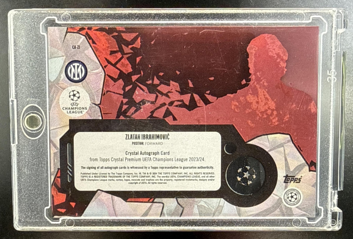 Zlatan Ibrahimovic Topps Crystal Premium 2023-24 Red /5 Auto Inter Milan