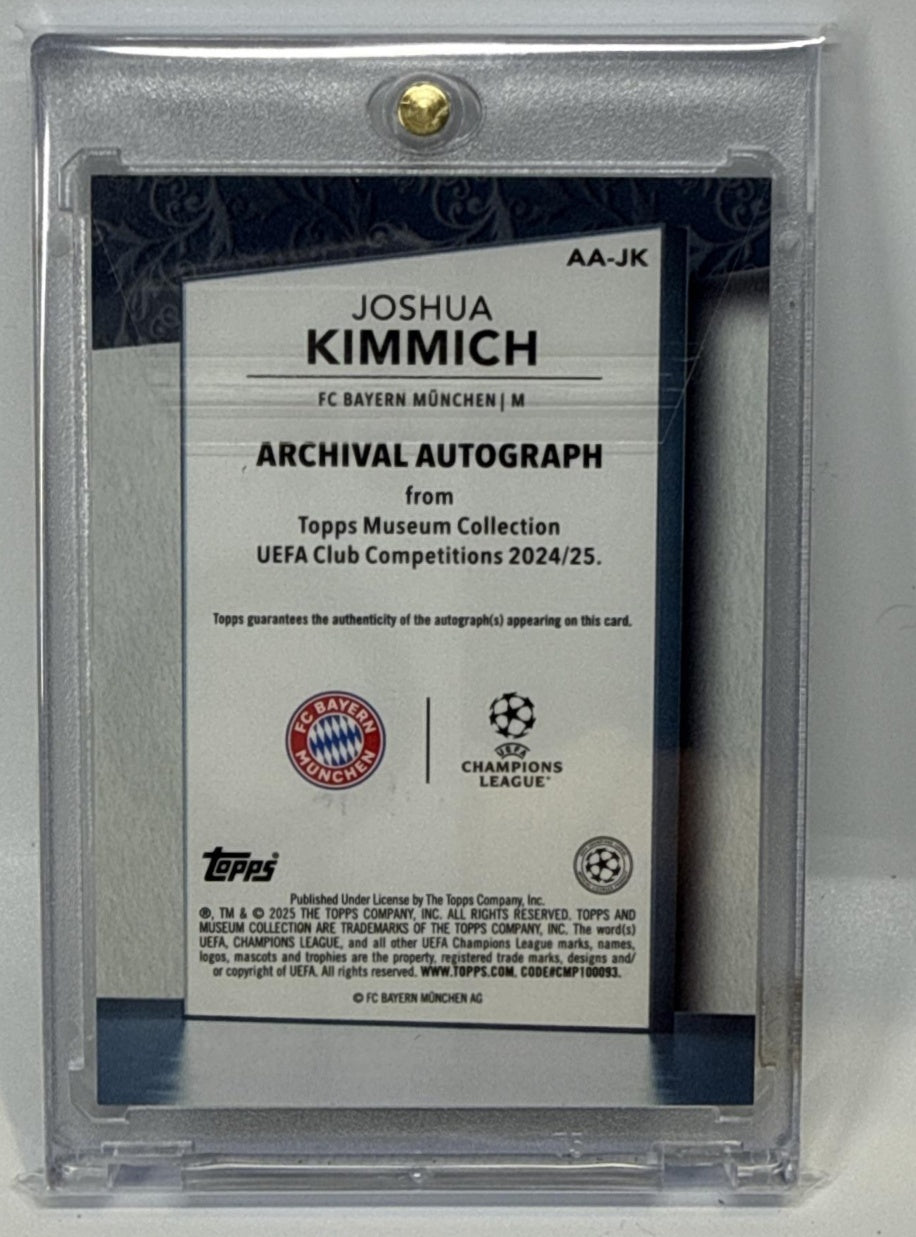 Joshua Kimmich Topps Museum Collection UCC 2024-25 Archival Auto Gold /50
