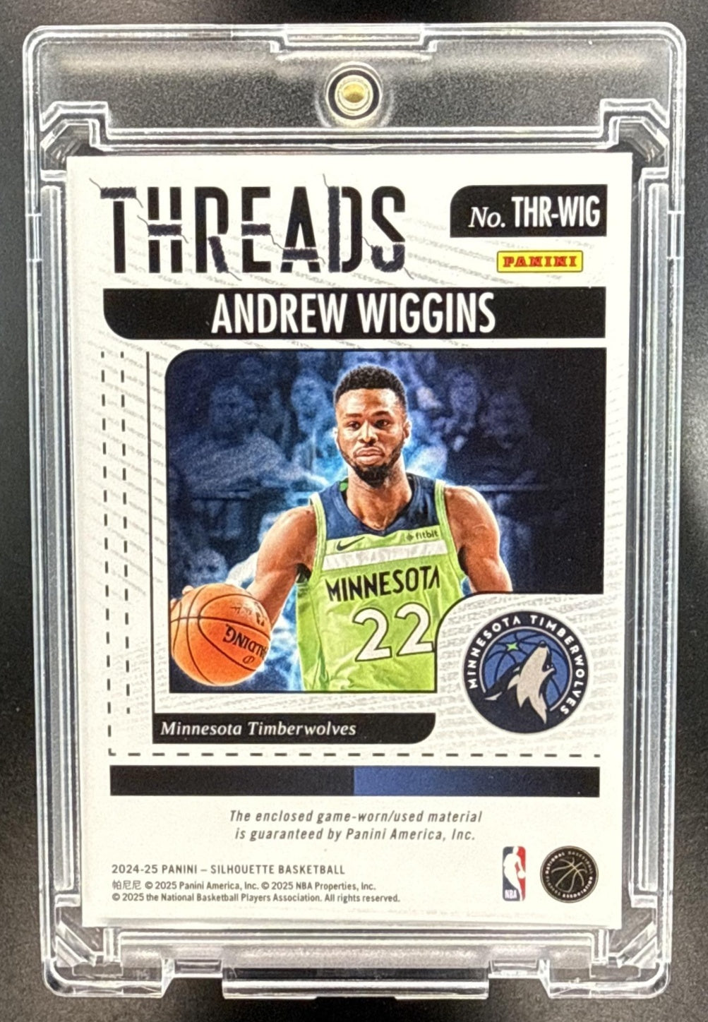Andrew Wiggins Panini Silhouette 2024-25 Threads Minnesota Timberwolves