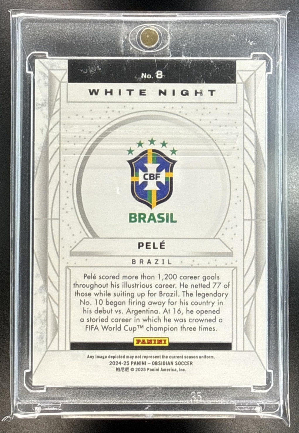 Pele Panini Obsidian 2024-25 White Night Brazil