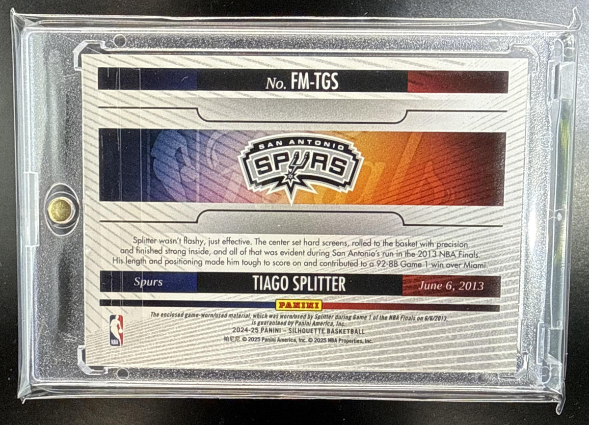 Tiago Splitter Panini Silhouette 2024-25 /25 Finals Patch San Antonio Spurs
