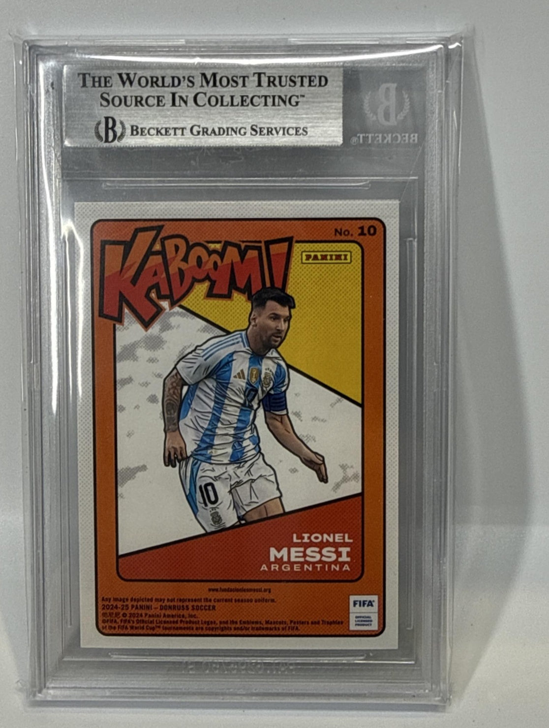 Lionel Messi Panini Donruss 2024-25 Kaboom BGS 8.5 Argentina