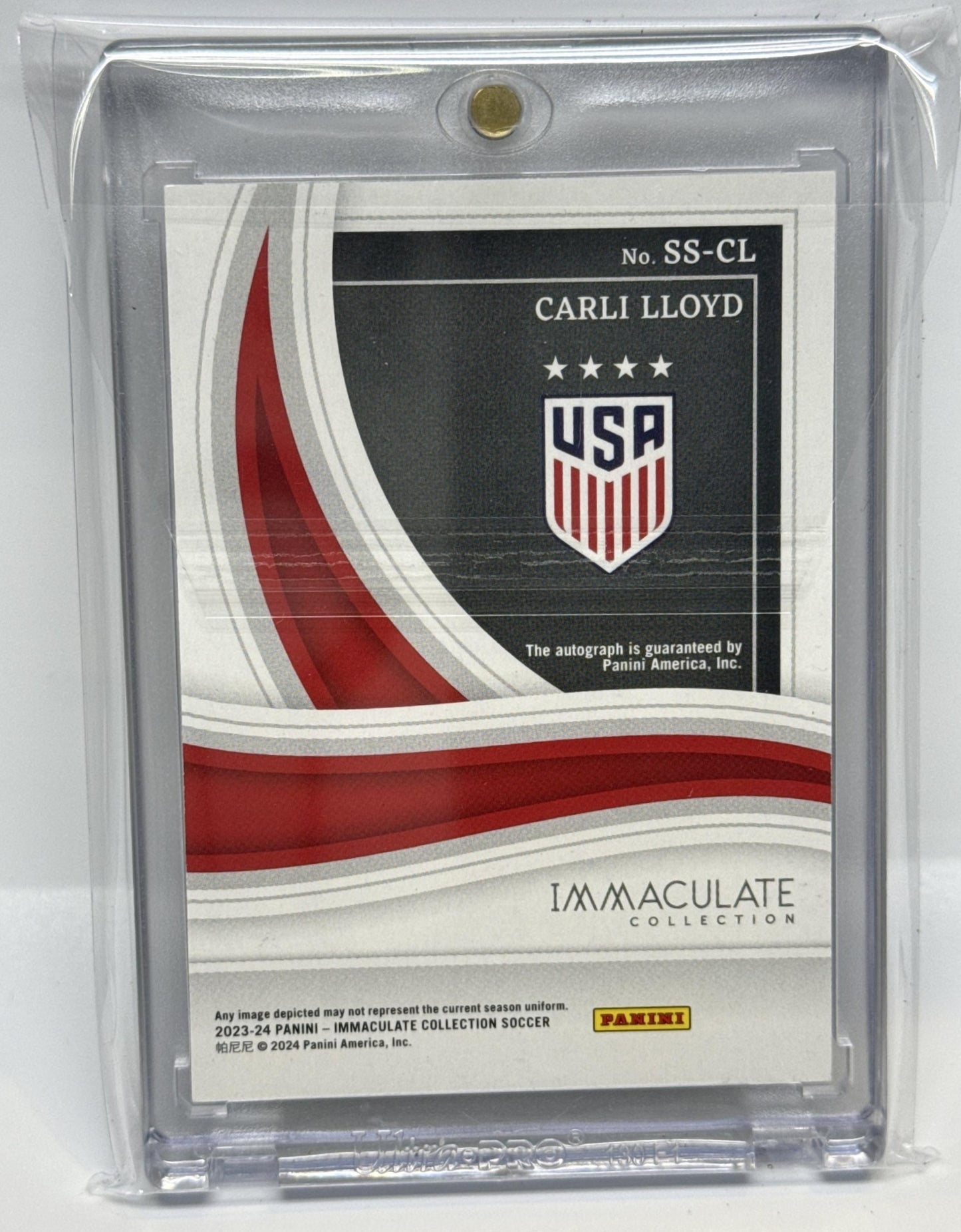 Carli Lloyd Panini Immaculate Collection 2023-24 Gold /10 Auto USA