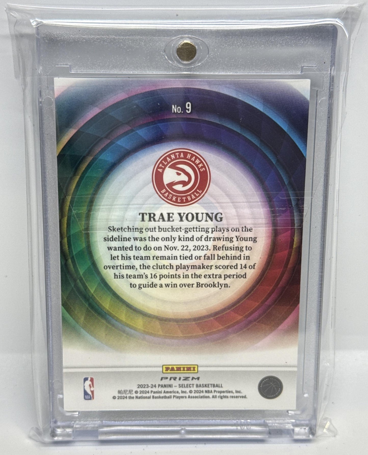 Trae Young Panini Select 2023-24 Color Wheel Atlanta Hawks