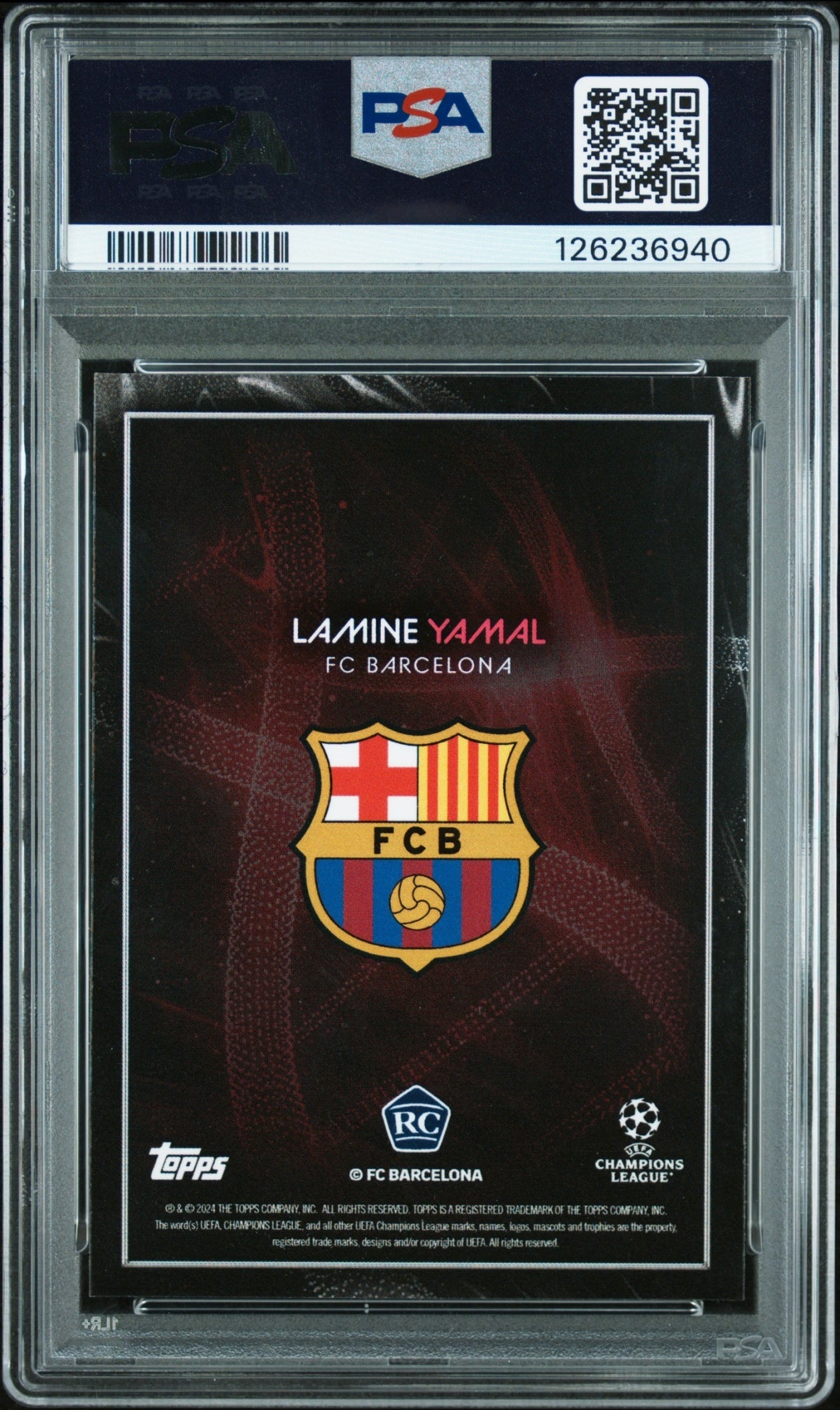 Lamine Yamal Topps Knockout UCL 2023-24 PSA 10 RC FC Barcelona
