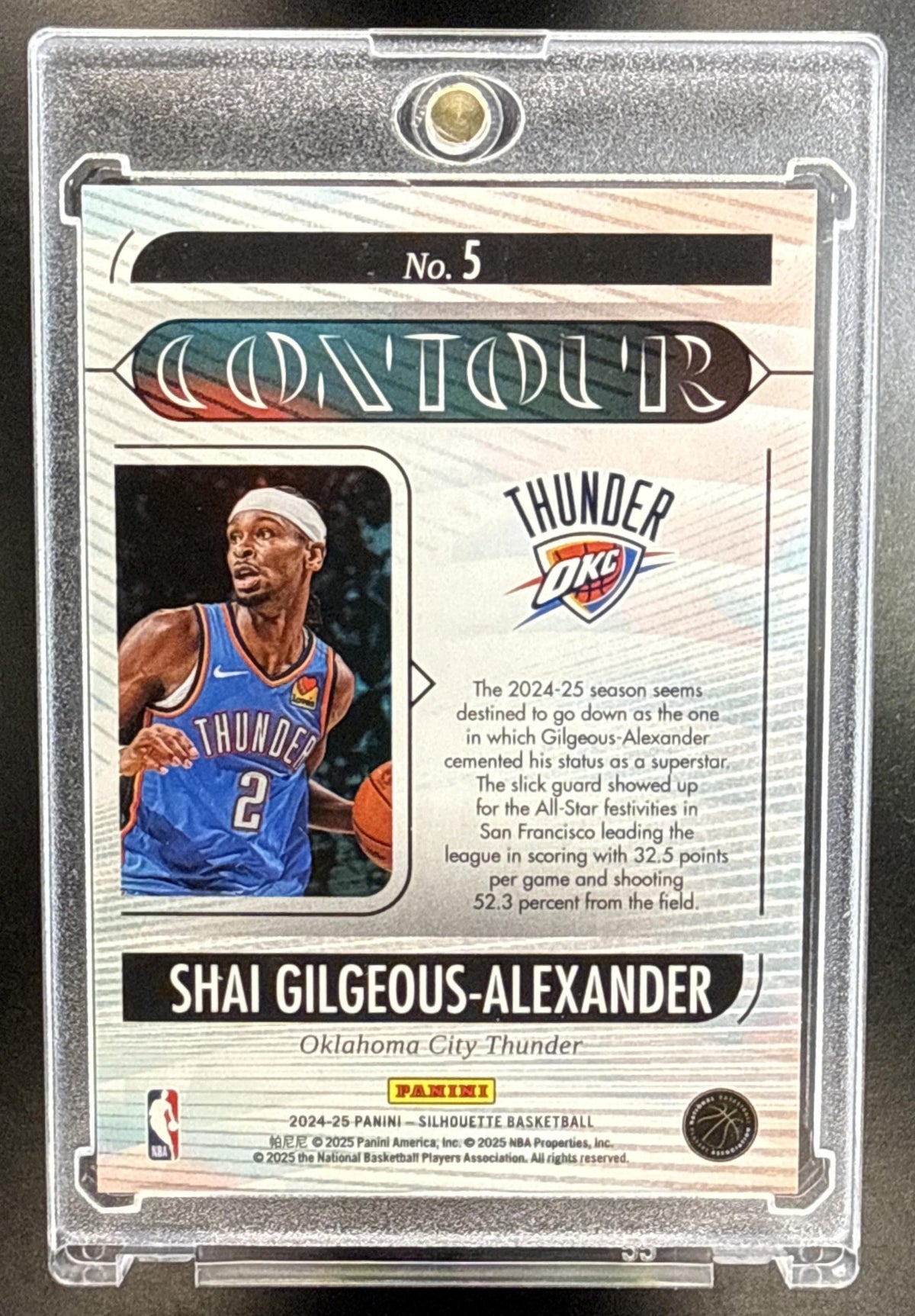 Shai Gilgeous-Alexander Panini Silhouette 2024-25 Contour Oklahoma City Thunder