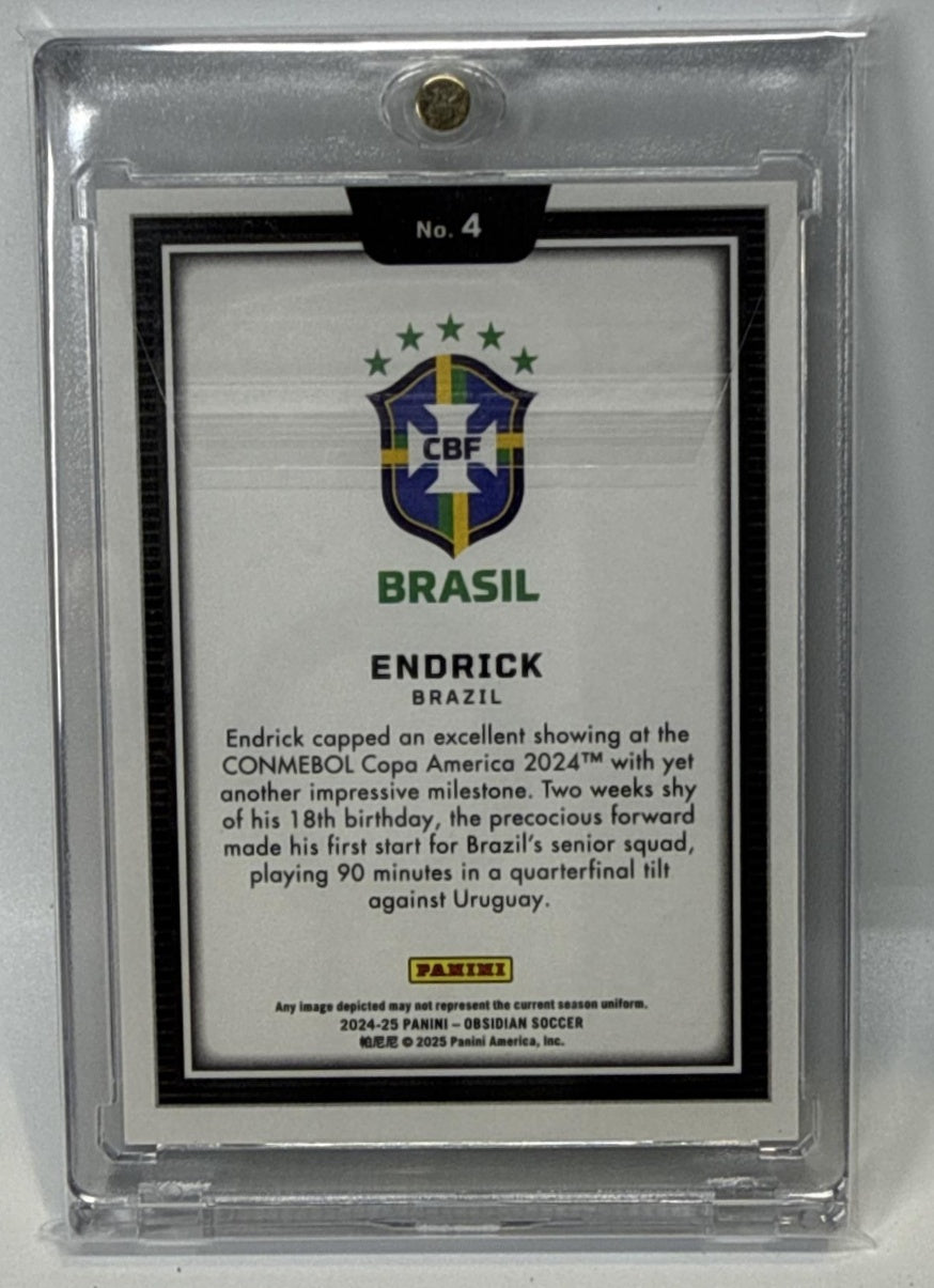 Endrick Panini Obsidian 2024-25 Color Blast Black Brazil