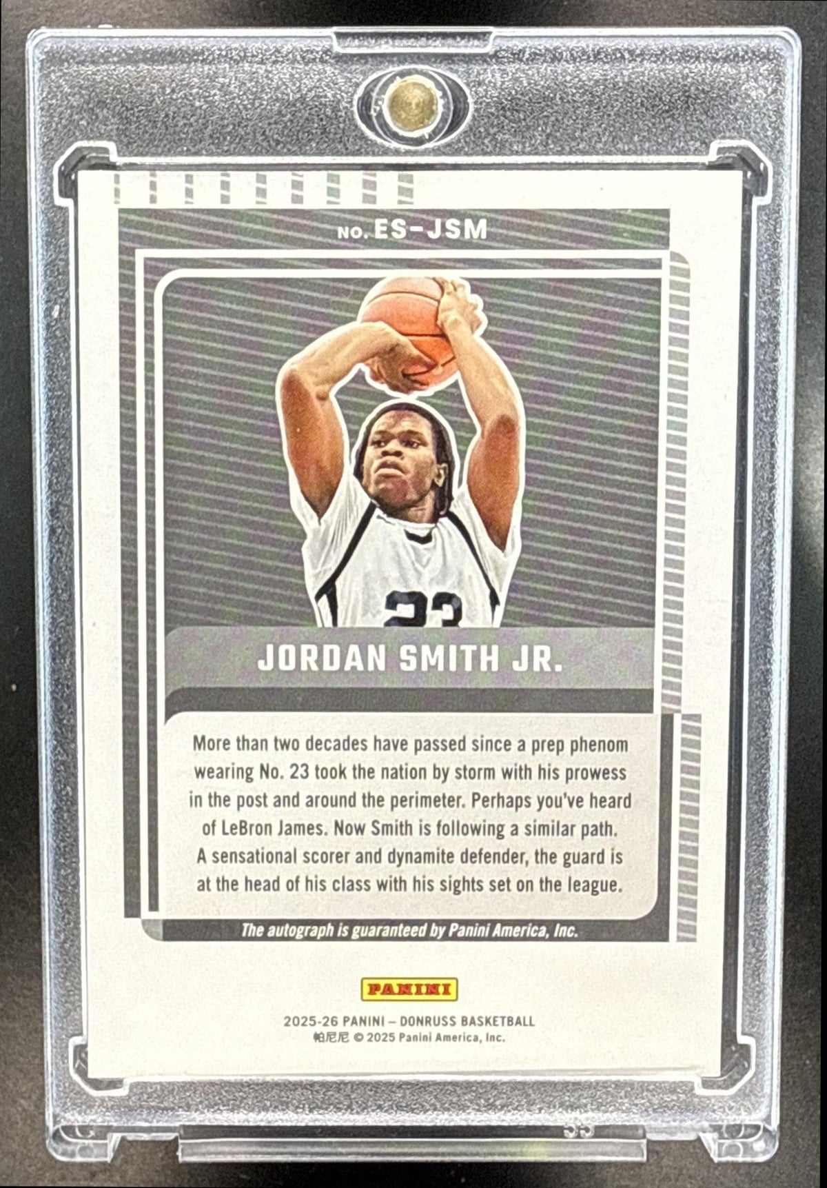 Jordan Smith Jr. Panini Donruss 2025-26 Elite Signatures Explosion /49 RC Auto