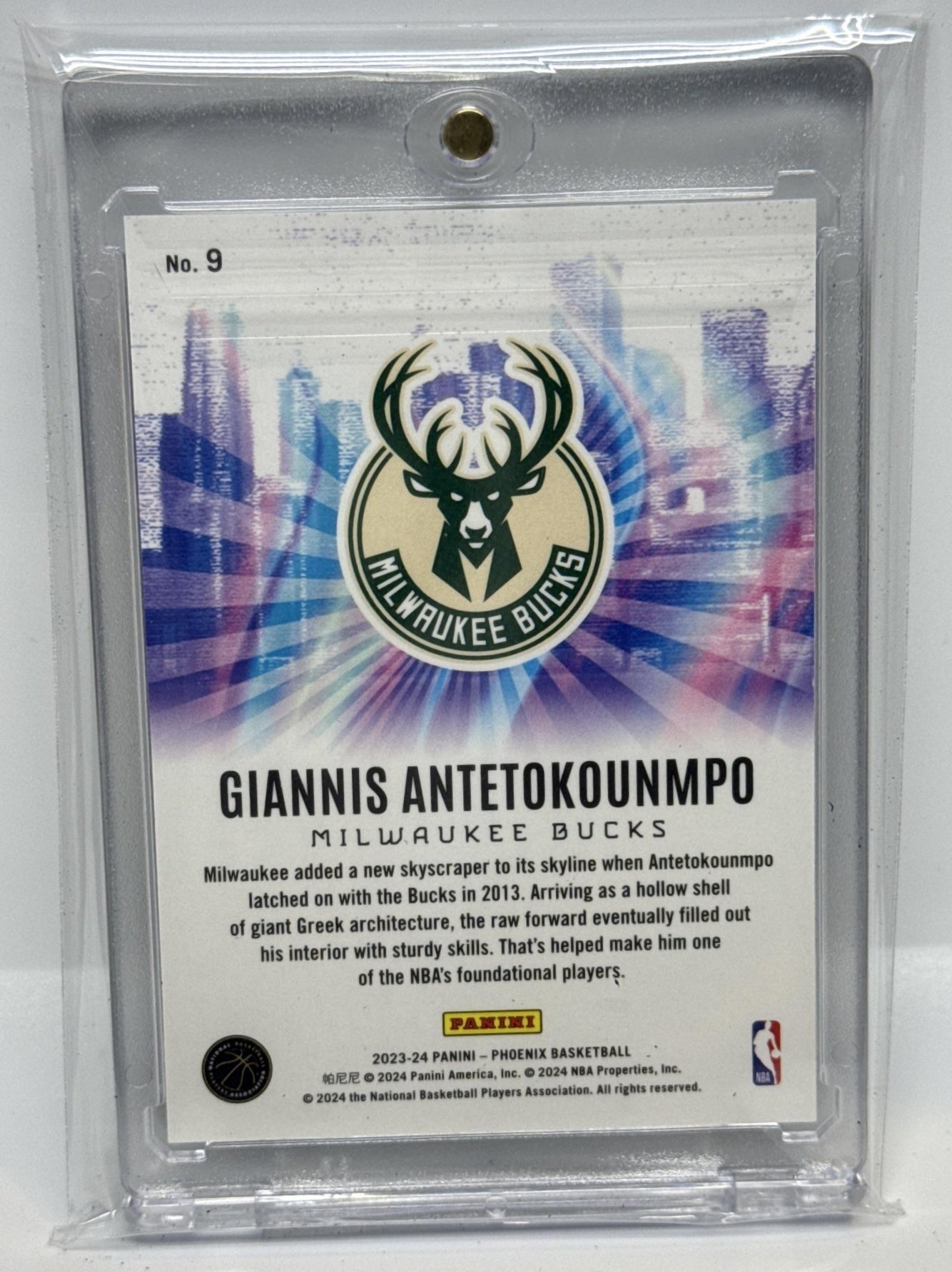 Giannis Antetokounmpo Panini Phoenix 2023-24 Metropolis Milwaukee Bucks