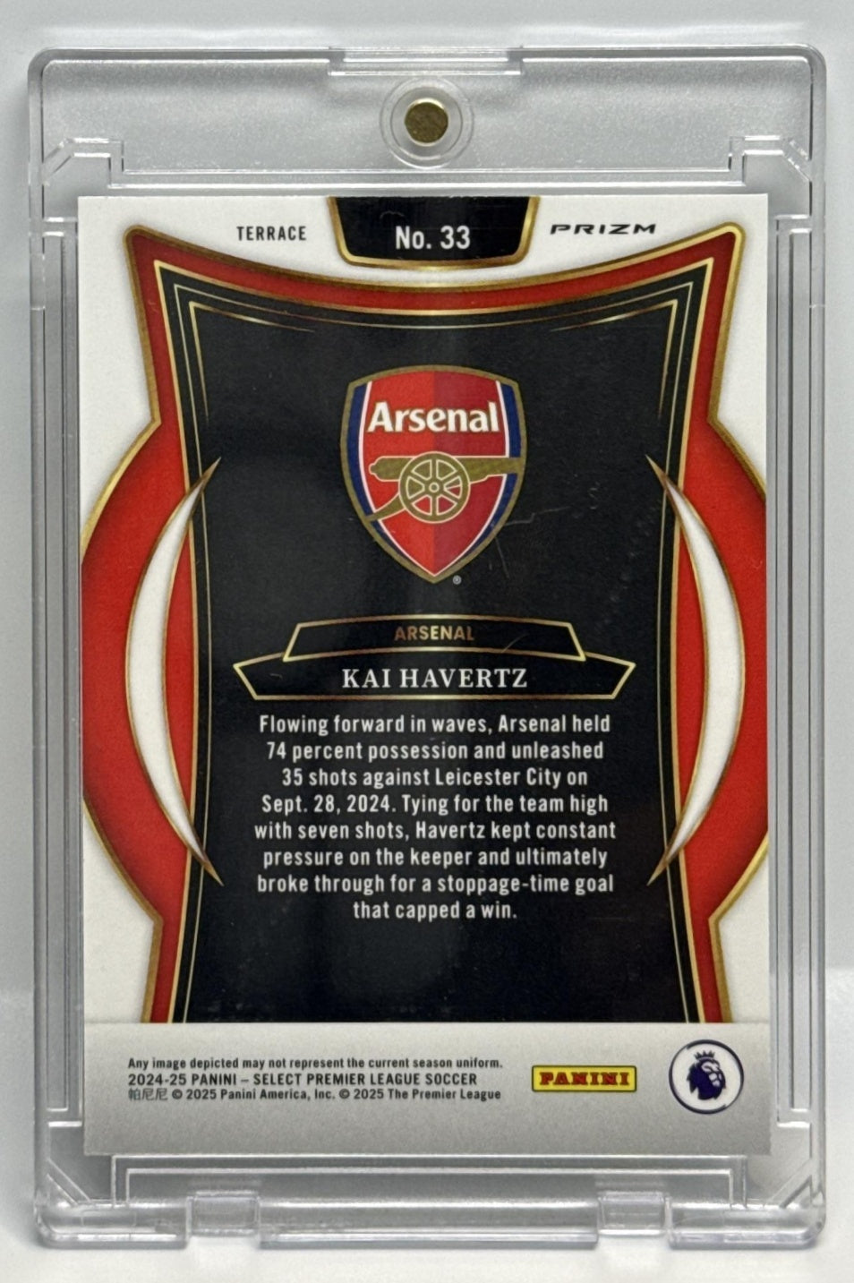 Kai Havertz Panini Select PL 2024-25 Terrace White Sparkle Arsenal