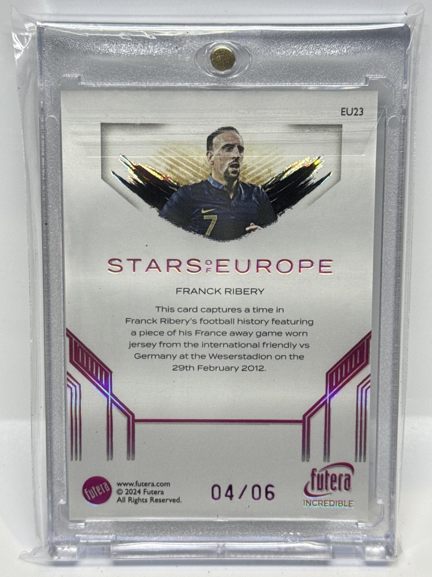 Franck Ribery Futera Incredible 2024 Stars of Europe /6 France