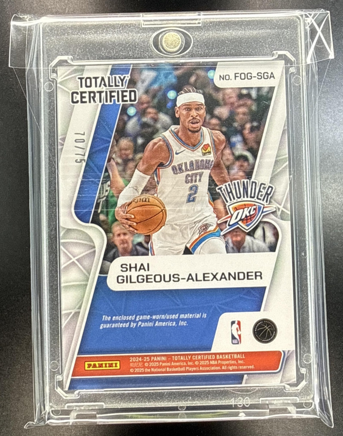 Shai Gilgeous-Alexander Totally Certified 2024-25 Red Mirror /75 OKC