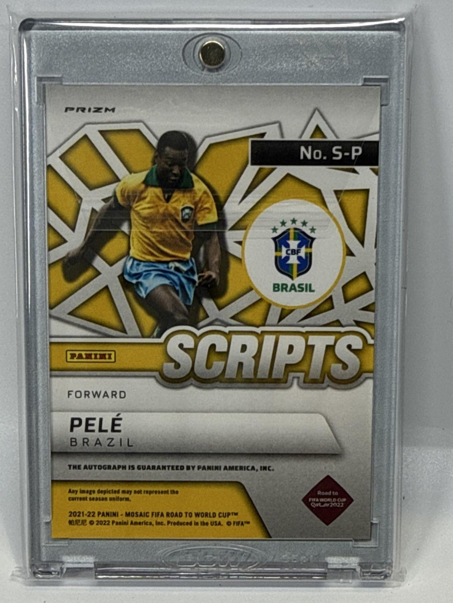 Pele Panini Mosaic Road to FIFA World Cup 2021 Scripts Mosaic Auto Brazil