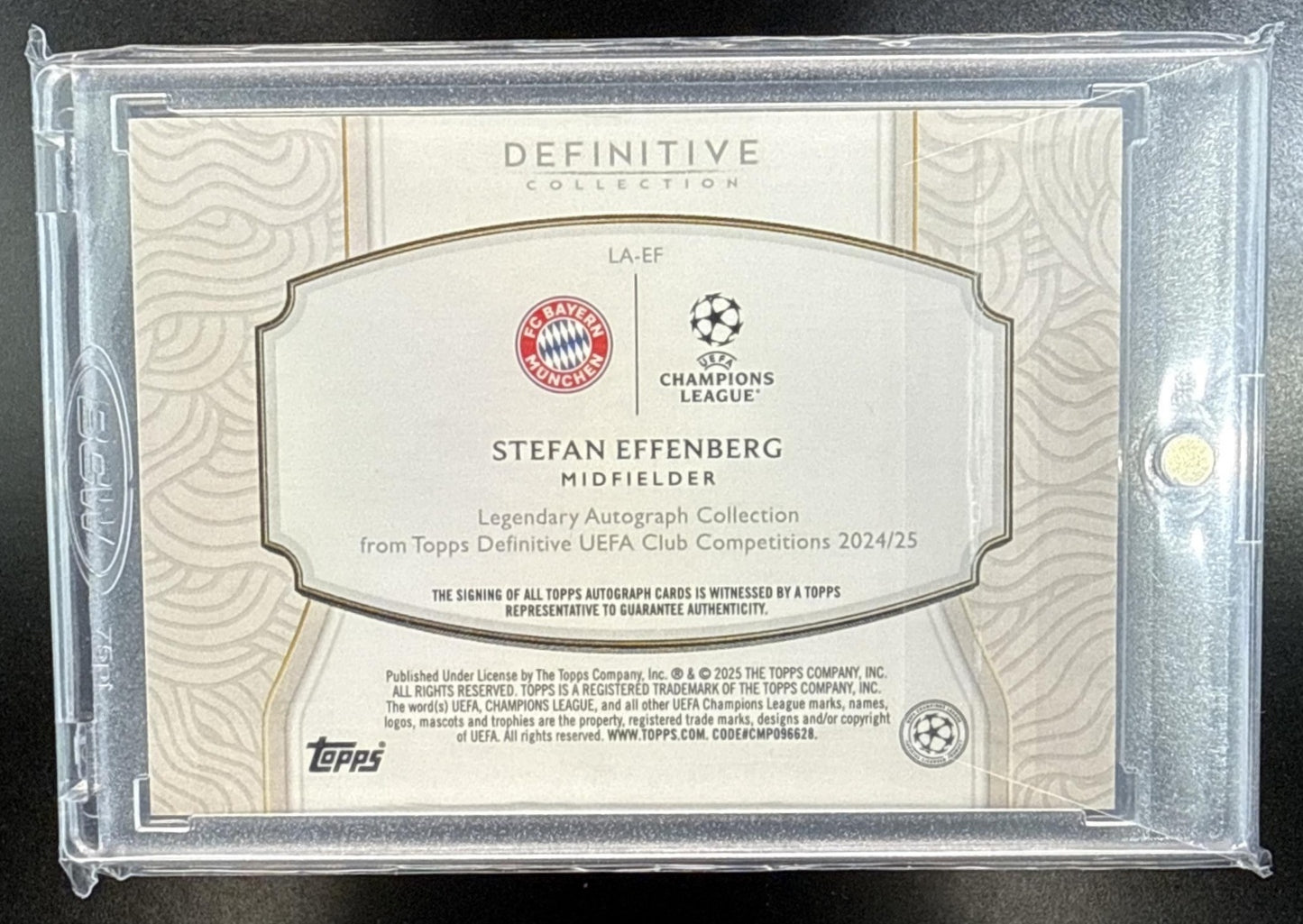 Stefan Effenberg Topps Definitive Collection UCC 2024 Red 1/1 FC Bayern Munchen