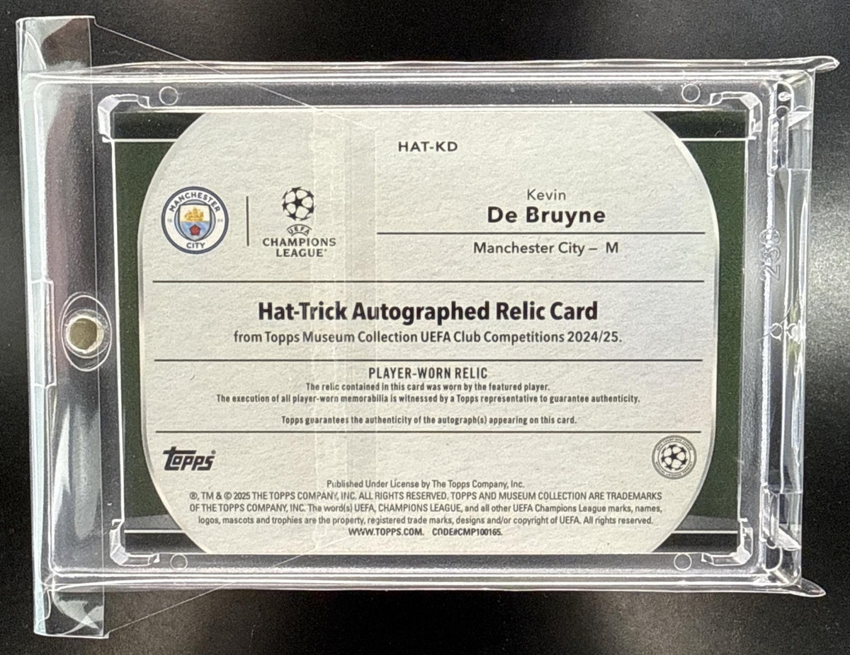 Kevin De Bruyne Topps Museum Collection UCC 2024-25 Auto Manchester City