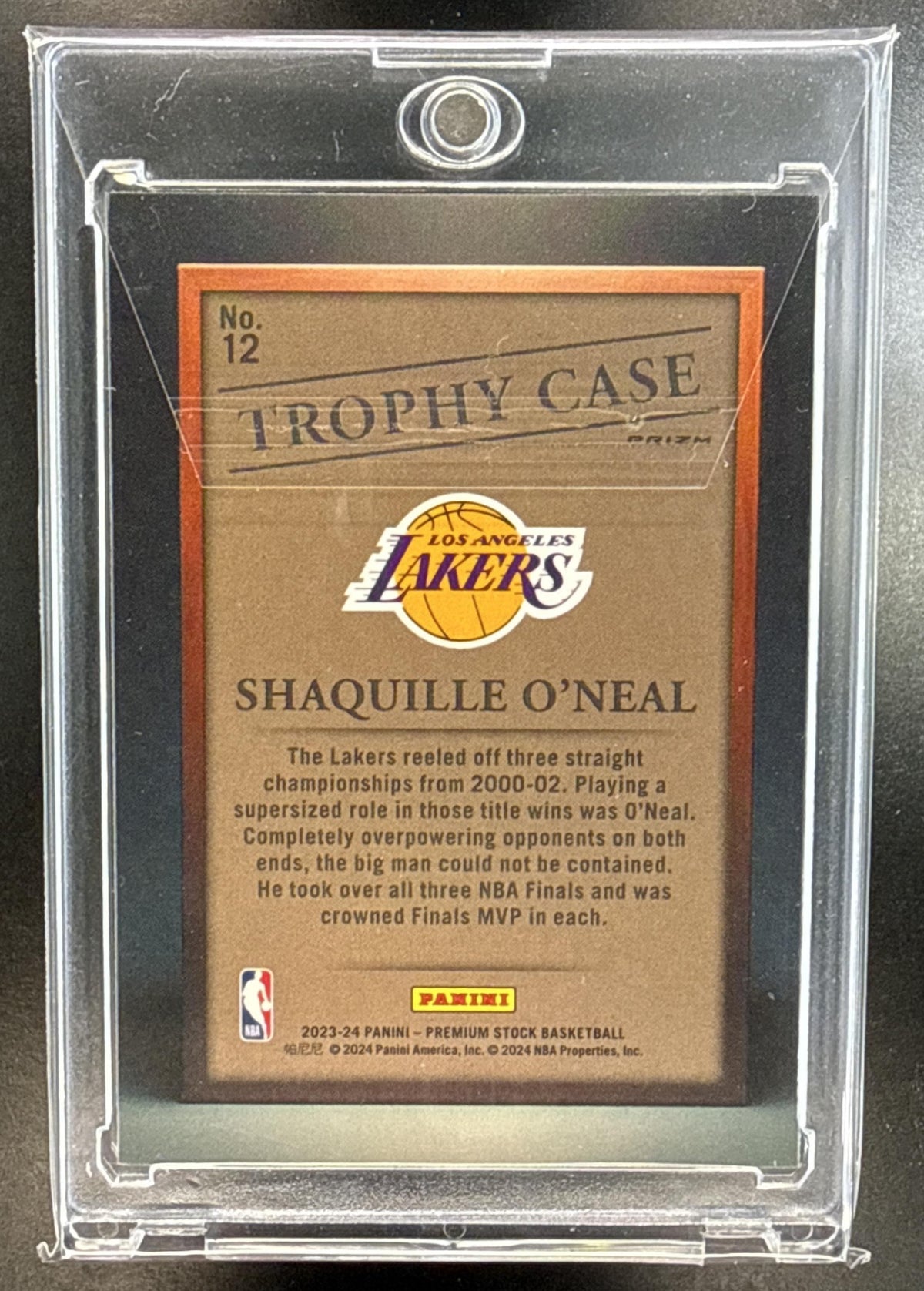 Shaquille O'Neal Panini Hoops Premium Stock 2023-24 Los Angeles Lakers