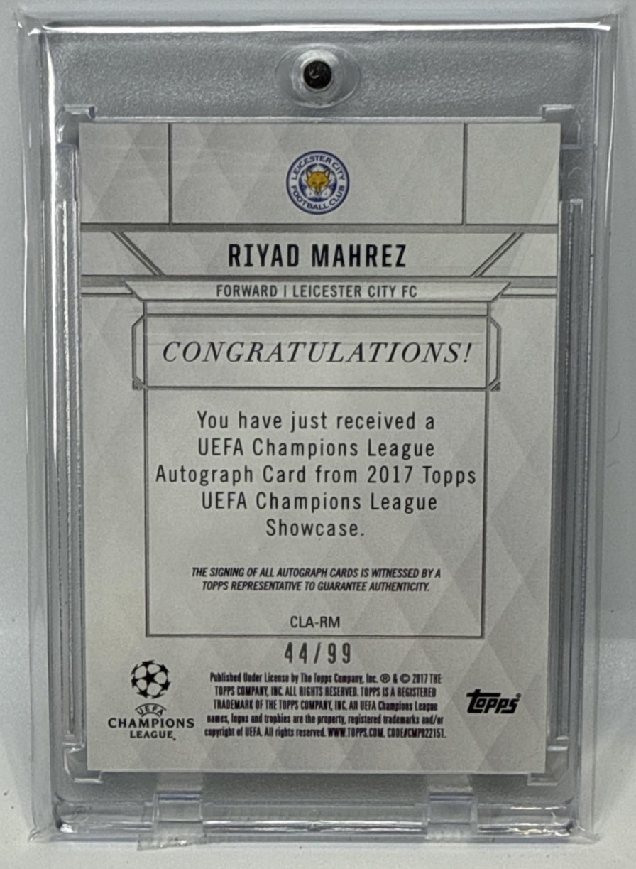 Riyad Mahrez Topps UCL Showcase 2017/99 Auto Leicester City