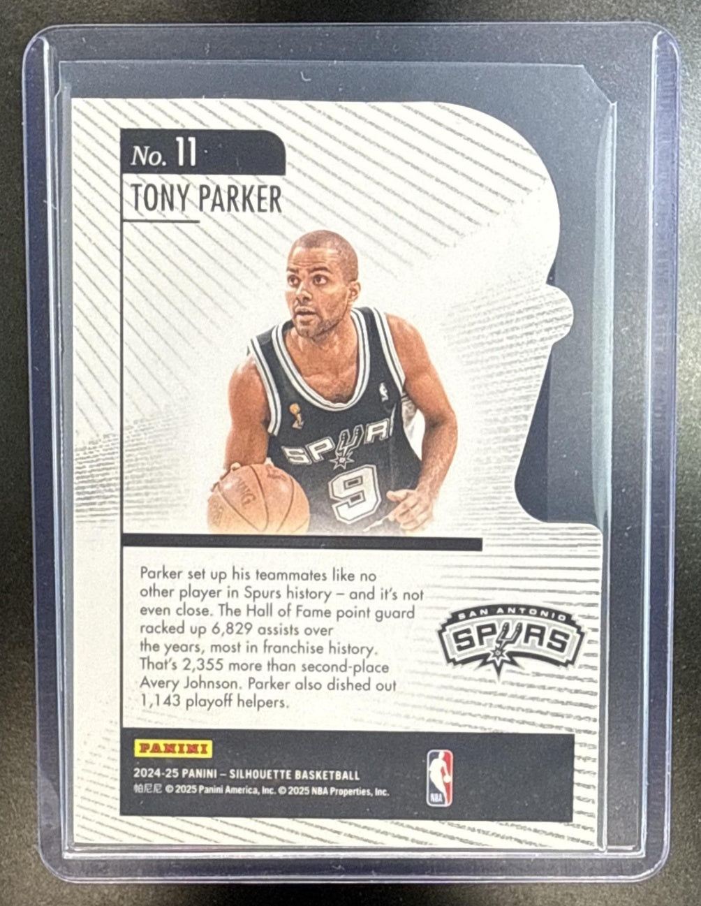 Tony Parker Panini Silhouette 2024-25 Hand Crafted Bronze /49 San Antonio Spurs