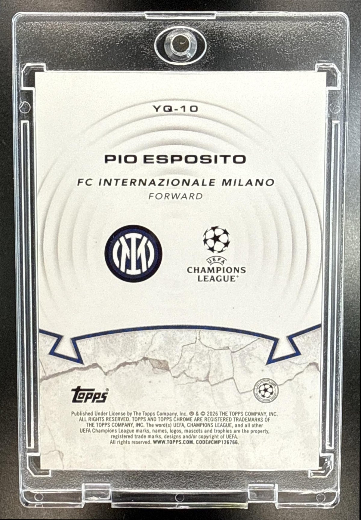 Pio Esposito Topps Chrome UCC 2025-26 Orange Refractor /25 RC FC Inter Milan