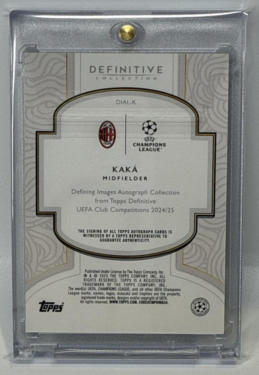 Kaka Topps Definitive Collection UCC 2024-25 Orange /25 Auto AC Milan