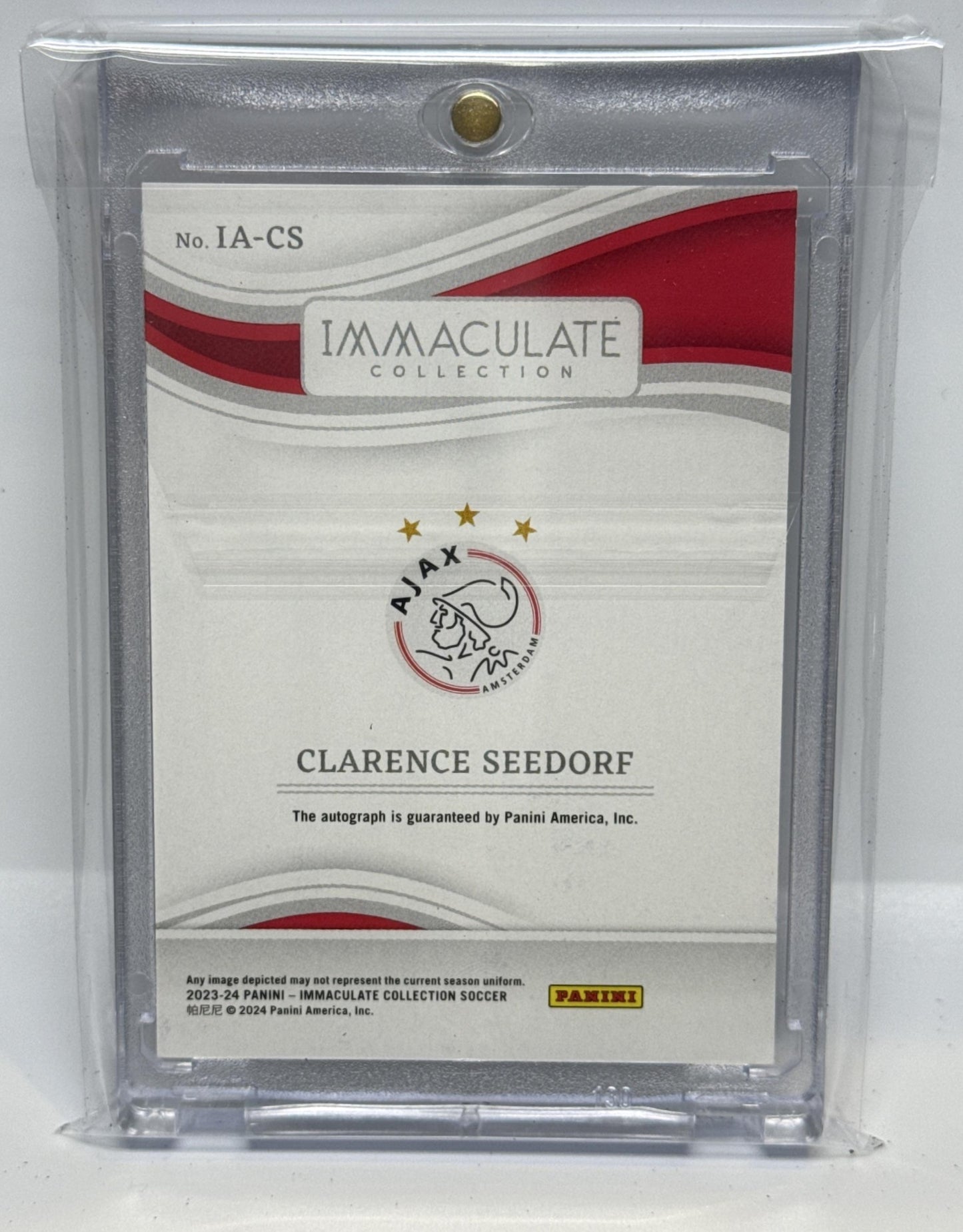 Clarence Seedorf Panini Immaculate Collection 2023-24 Auto Sapphire /25
