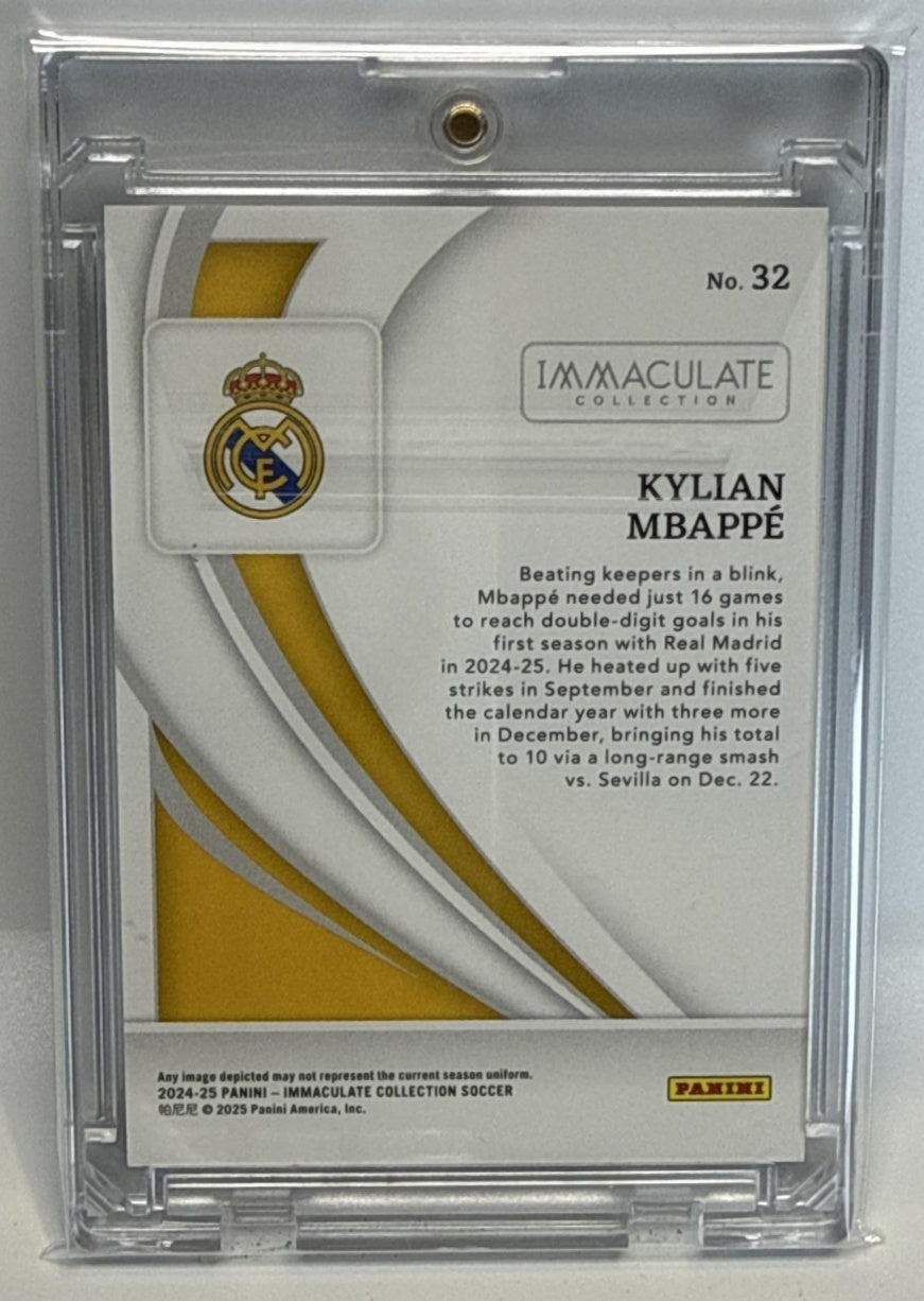 Kylian Mbappe Panini Immaculate Collection 2024-25 Gold /10 Real Madrid