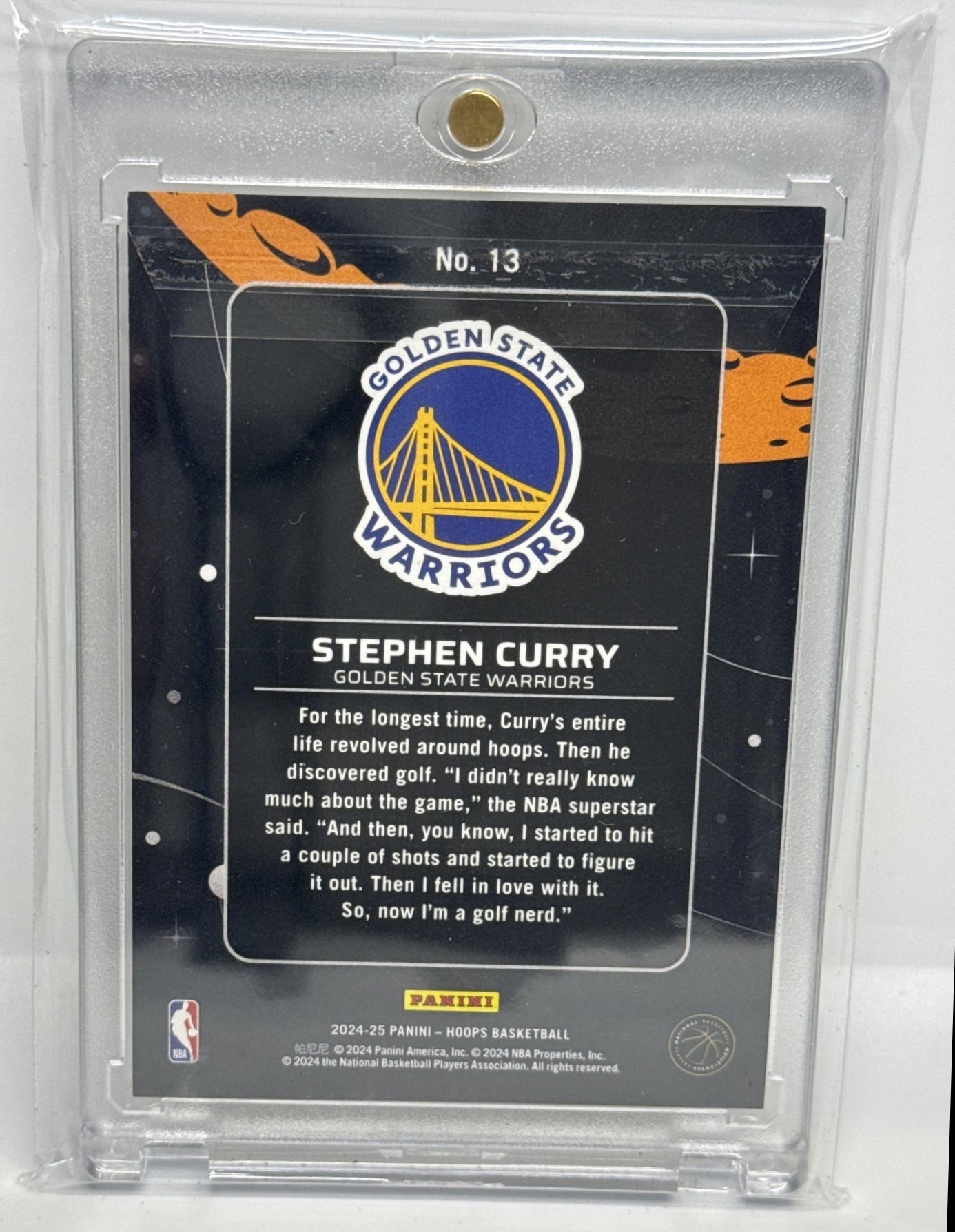Stephen Curry Panini Hoops 2024-25 Artist Proof Holo /25 Golden State Warriors