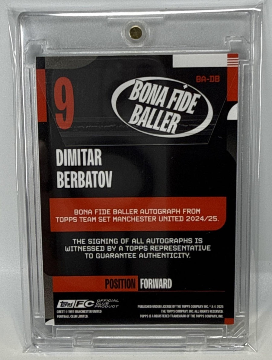 Dimitar Berbatov Topps Team Set Manchester United 2024 Bona Fide Baller Auto /25