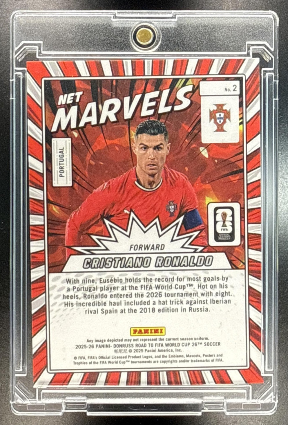 Cristiano Ronaldo Donruss Road to FIFA World Cup 26' 2025-26 Blue /199 Portugal