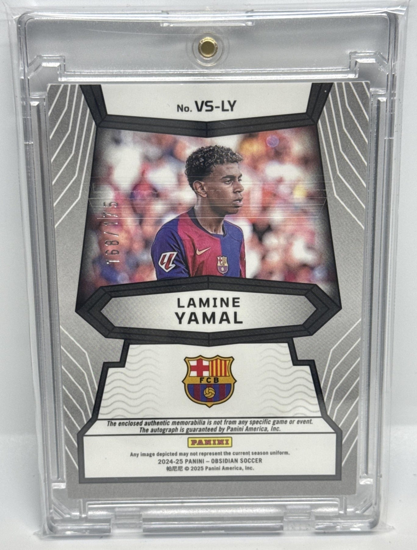 Lamine Yamal Panini Obsidian 2024-25/175 Auto FC Barcelona