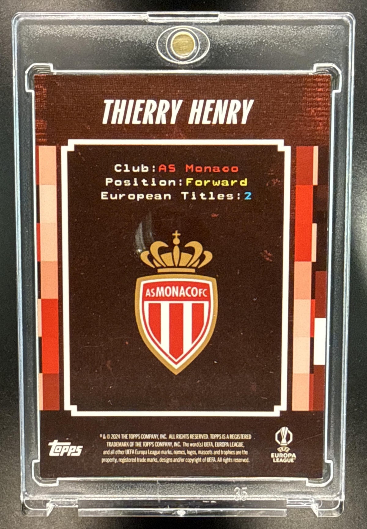 Thierry Henry Topps Decades UEFA CC 1990's 2025-26 Red /10 AS Monaco