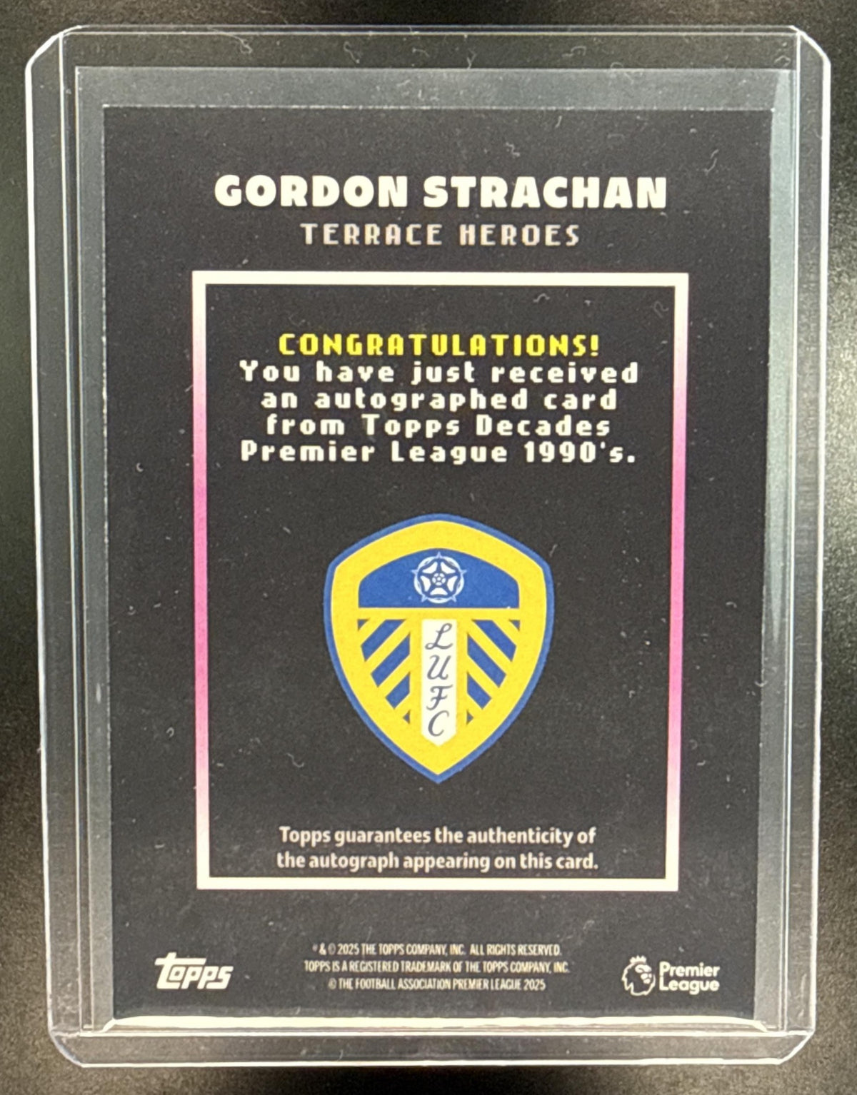 Gordon Strachan Topps PL 2026-27 Auto Gold Rainbow Foil /50 Coventry City