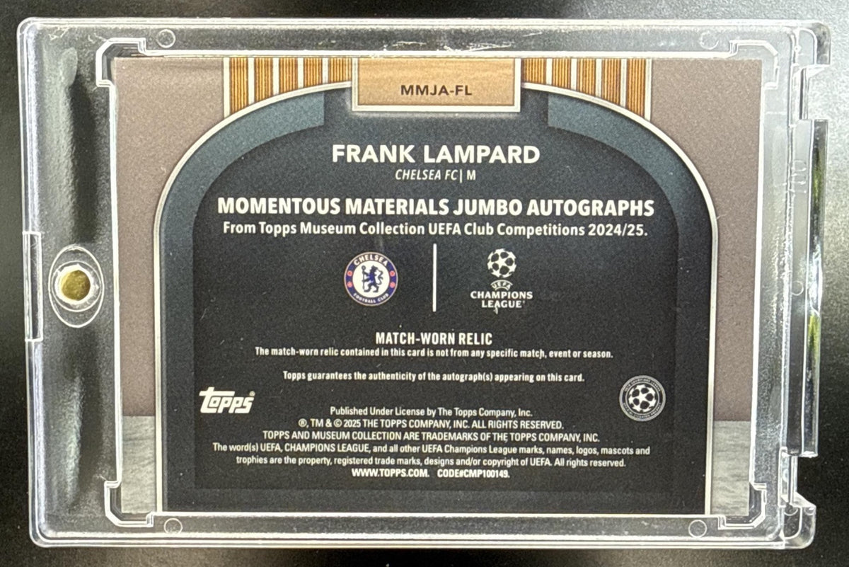 Frank Lampard Topps Museum Collection UCC 2024-25 Ruby /25 Auto Chelsea FC