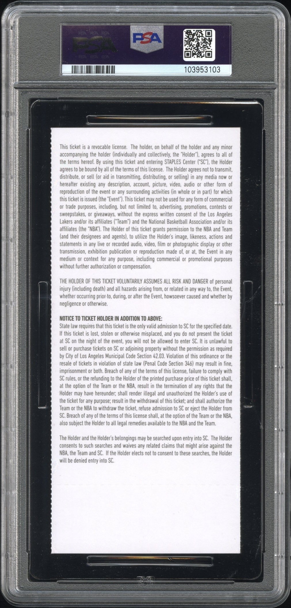 D'Angelo Russell/Karl-Anthony Towns NBA Debut Ticket 2015 PSA 8
