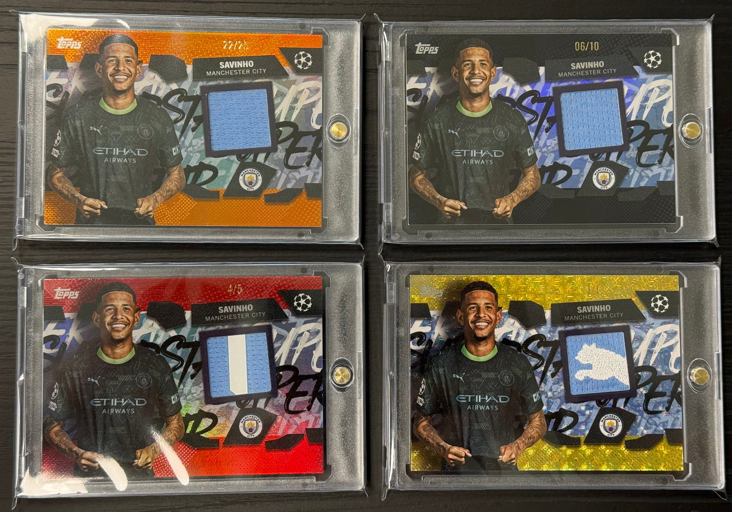 Savinho Topps UCC 2025-26 Supestar Relic Rainbow Set */25, /10, /5, 1/1* Manchester City
