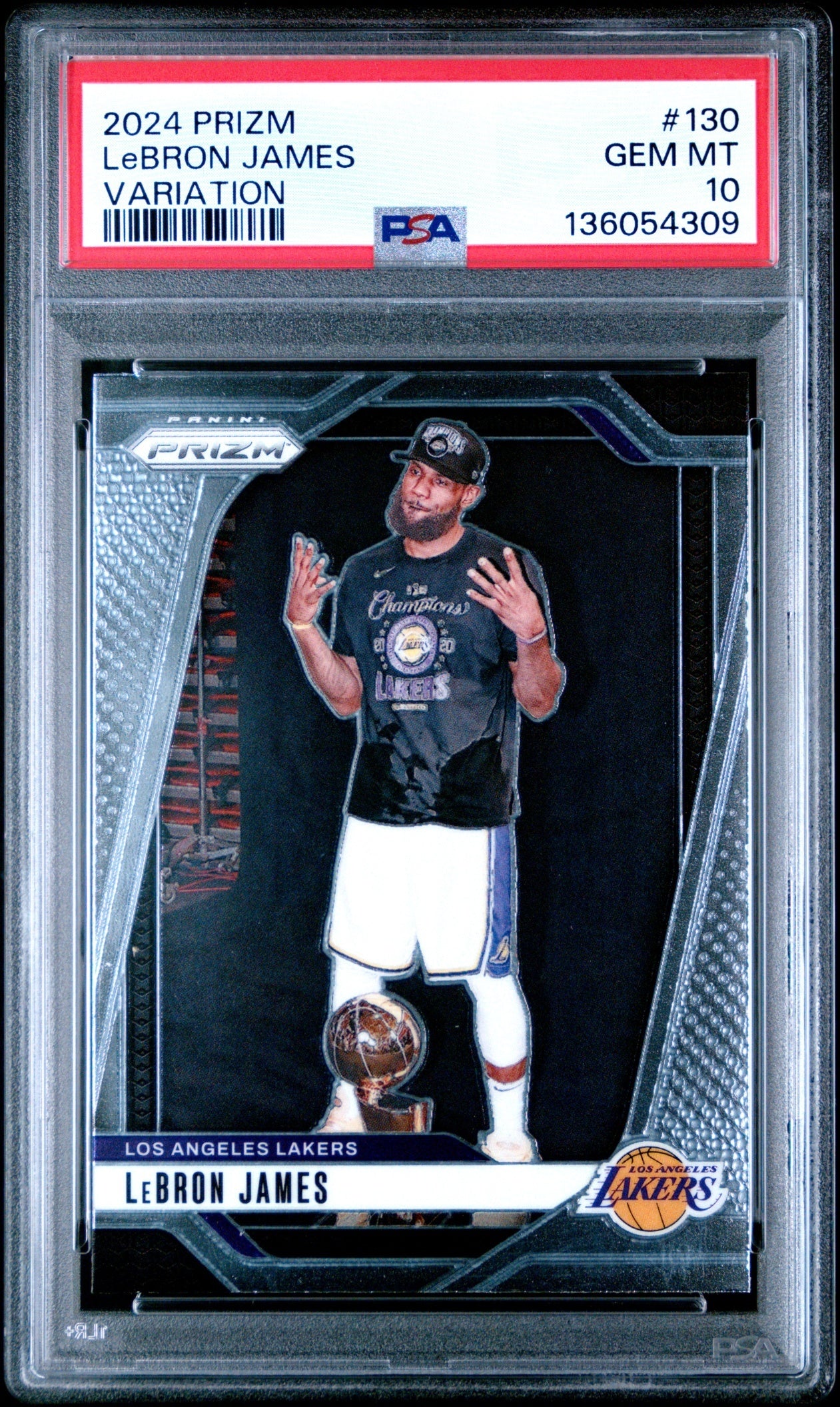 2024-25 Panini Prizm LeBron James #130 Variations VAR Lakers PSA 10