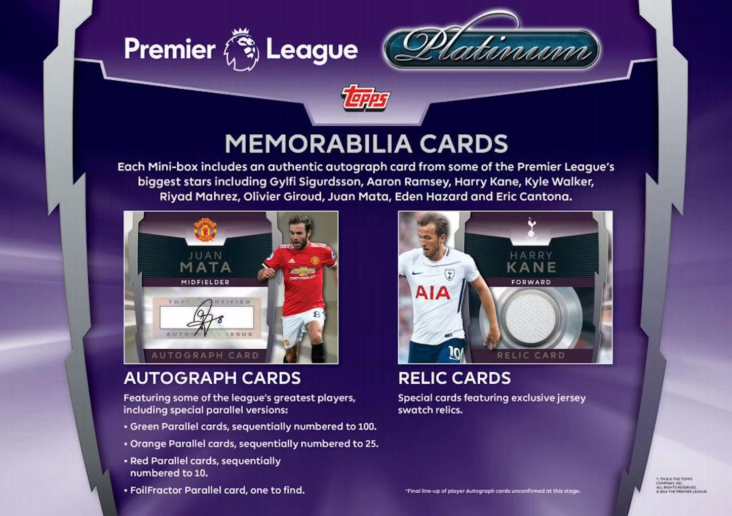 2018/19 Topps Premier League Platinum Soccer Hobby Box
