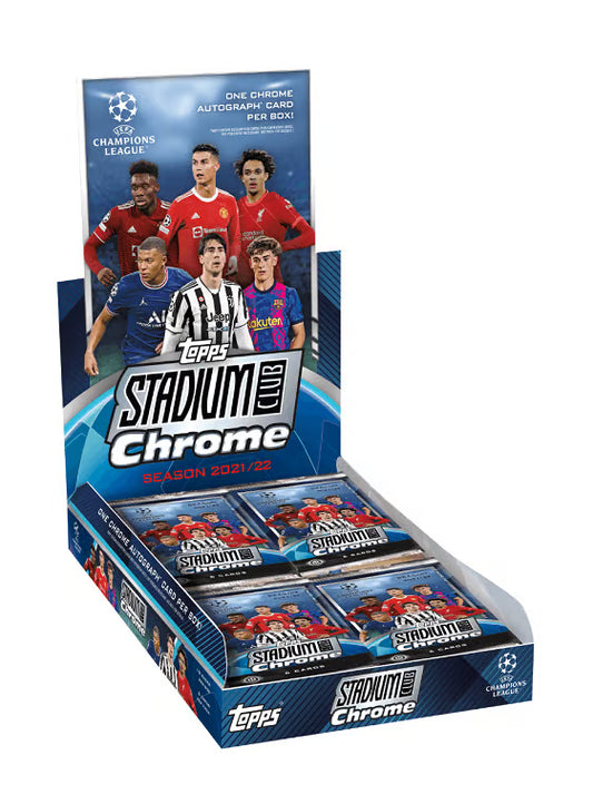 2021/22 Topps Stadium Club Chrome UEFA Champions League Soccer Hobby Box